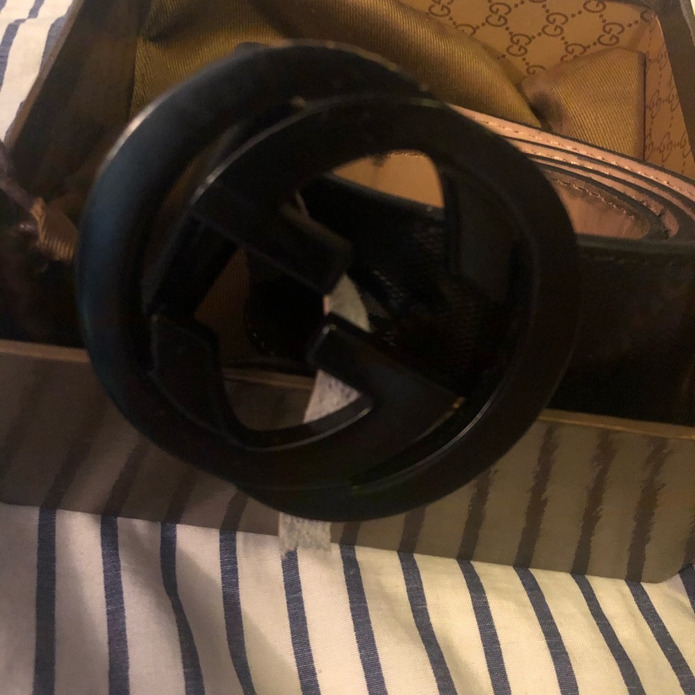 Gucci Black interlocking G belt